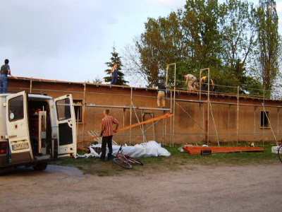 Kegelbahnbau 2006 - Dacharbeiten